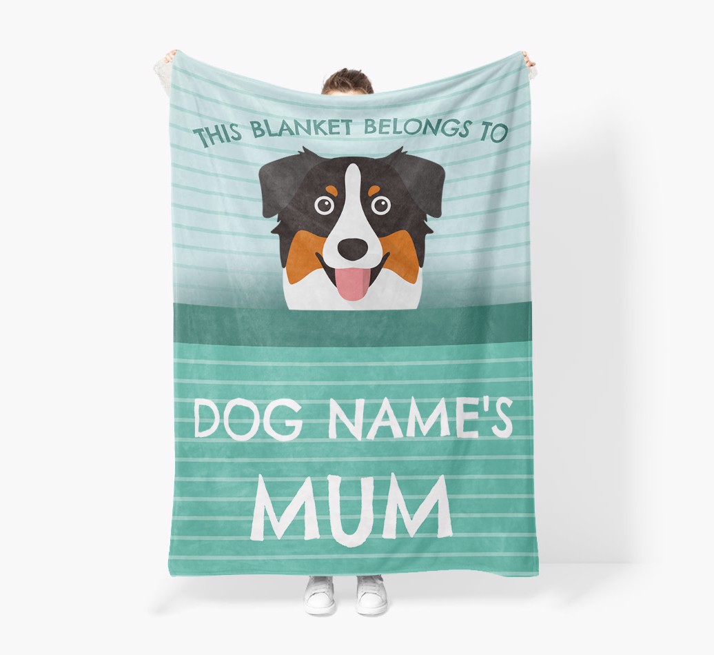 'This Blanket Belongs To...' - Personalized {breedFullName} Blanket: Premium Sherpa Fleece