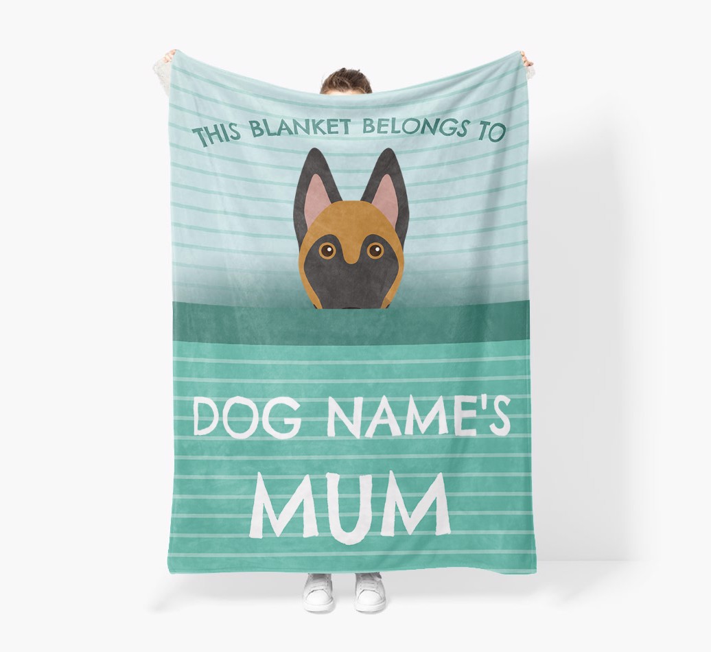 'This Blanket Belongs To...' - Personalized {breedFullName} Blanket: Premium Sherpa Fleece
