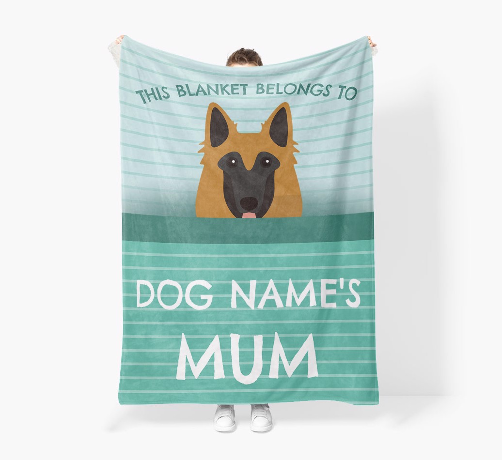 'This Blanket Belongs To...' - Personalised {breedFullName} Blanket: Premium Sherpa Fleece