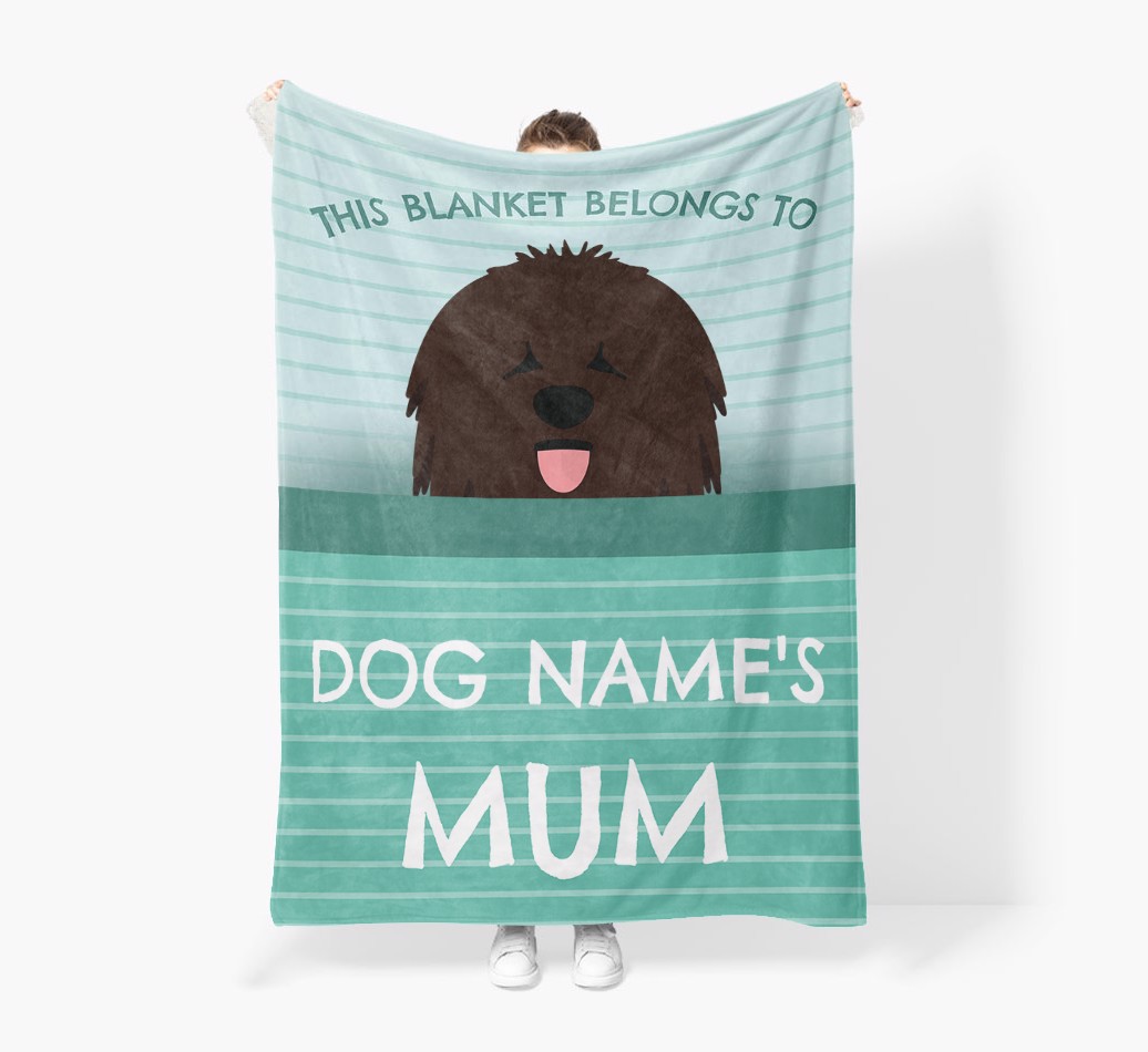 'This Blanket Belongs To...' - Personalised {breedFullName} Blanket: Premium Sherpa Fleece