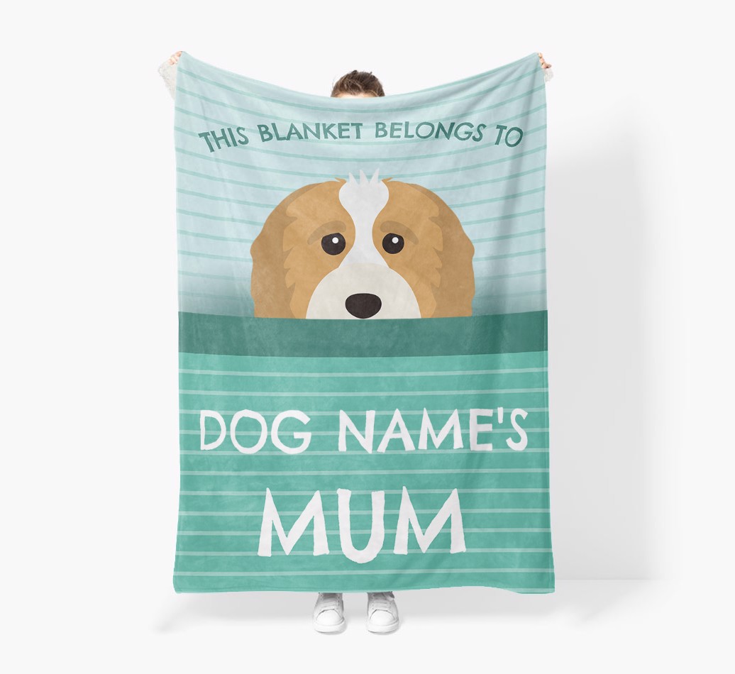 'This Blanket Belongs To...' - Personalised {breedFullName} Blanket: Premium Sherpa Fleece