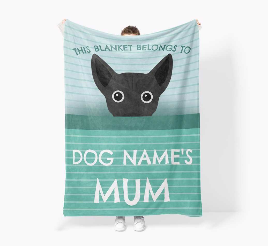 'This Blanket Belongs To...' - Personalised {breedFullName} Blanket: Premium Sherpa Fleece