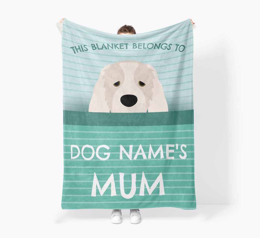 'This Blanket Belongs To...' - Personalised {breedFullName} Blanket: Premium Sherpa Fleece