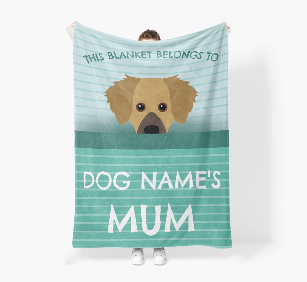 'This Blanket Belongs To...' - Personalised {breedFullName} Blanket: Premium Sherpa Fleece