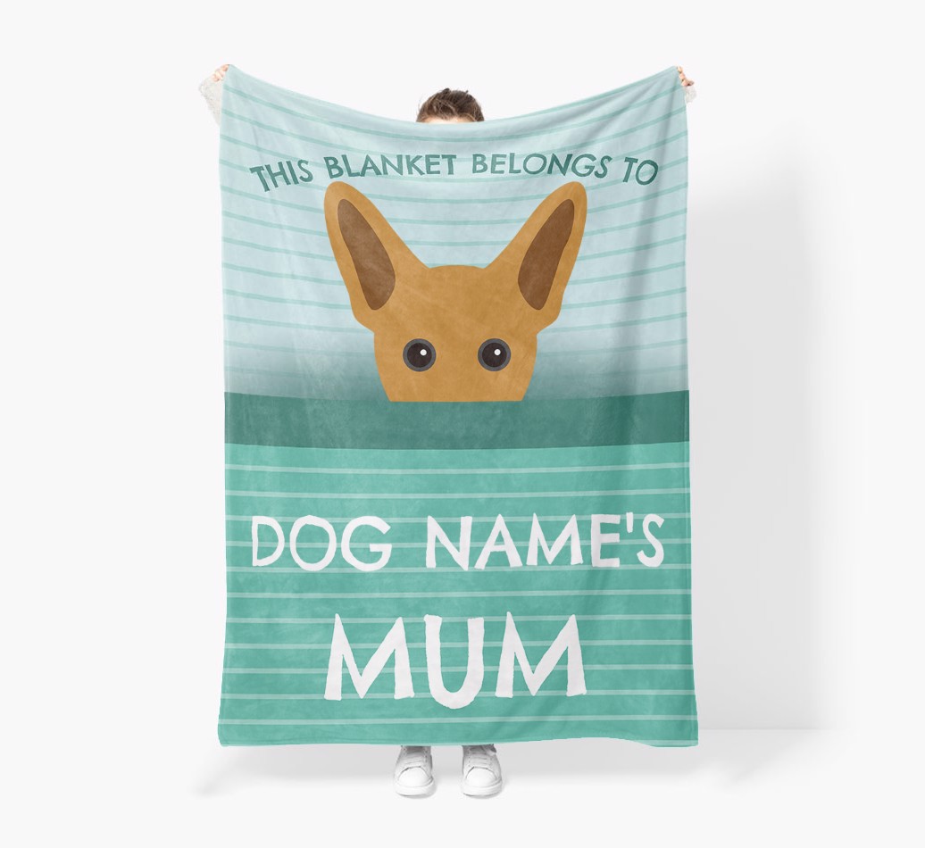 'This Blanket Belongs To...' - Personalised {breedFullName} Blanket: Premium Sherpa Fleece