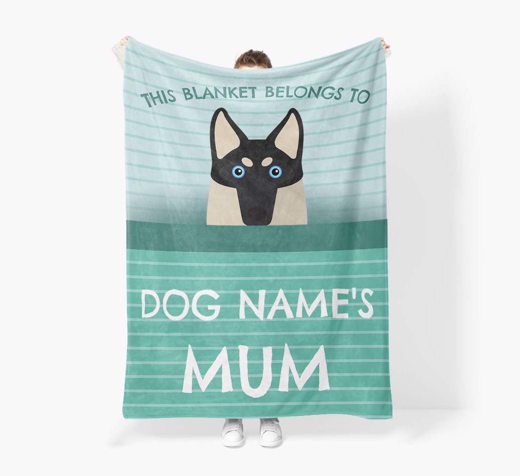 'This Blanket Belongs To...' - Personalized {breedFullName} Blanket: Premium Sherpa Fleece