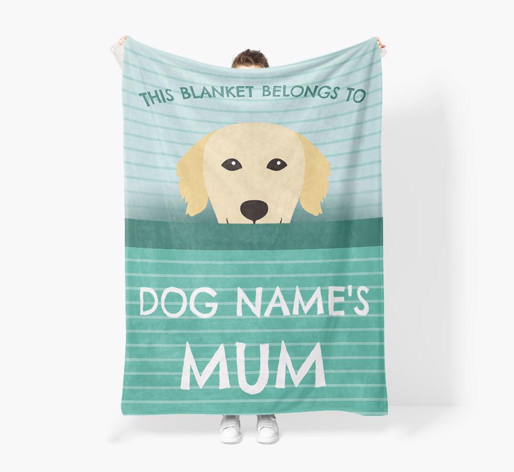 'This Blanket Belongs To...' - Personalised {breedFullName} Blanket: Premium Sherpa Fleece