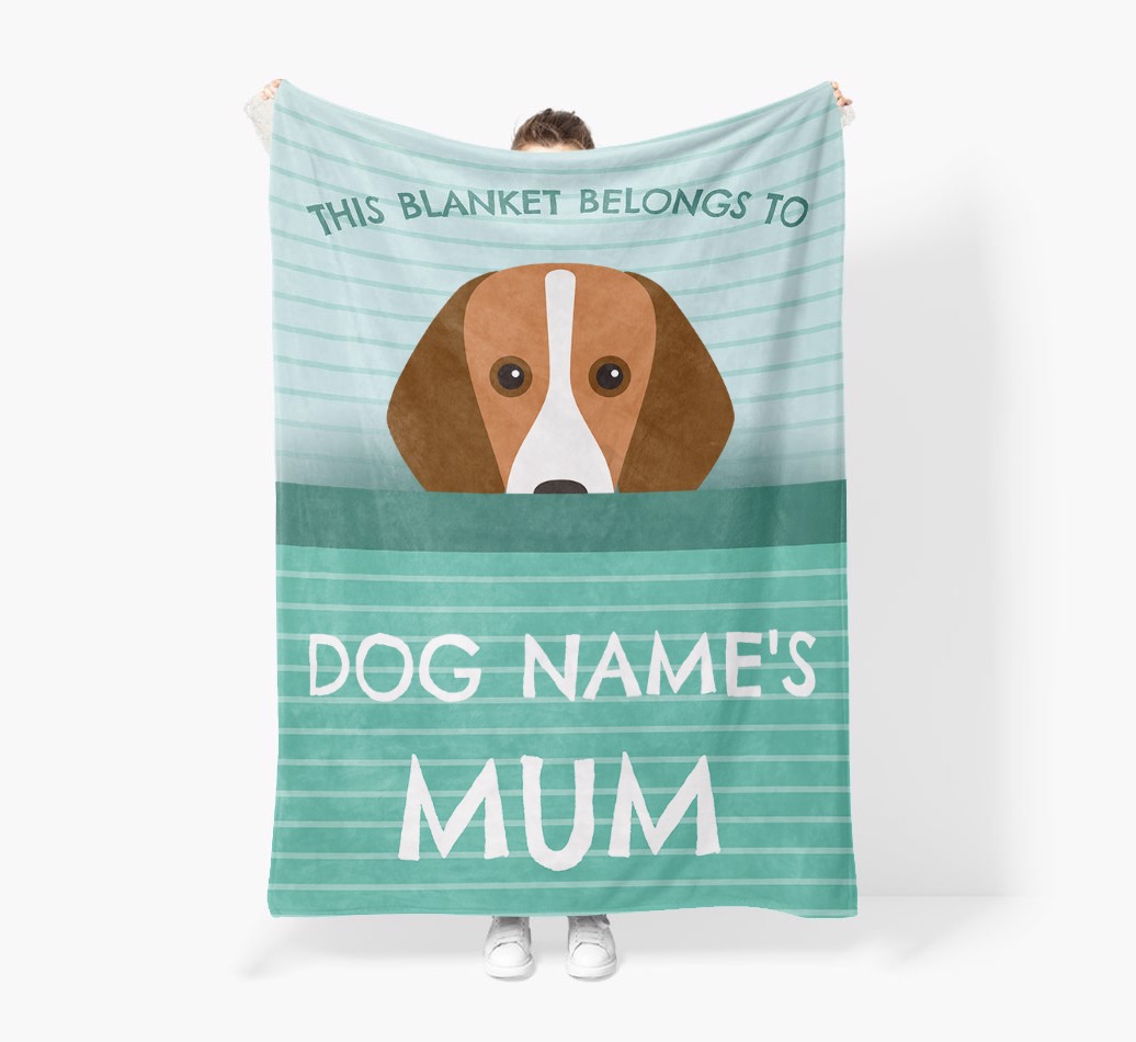 'This Blanket Belongs To...' - Personalised {breedFullName} Blanket: Premium Sherpa Fleece