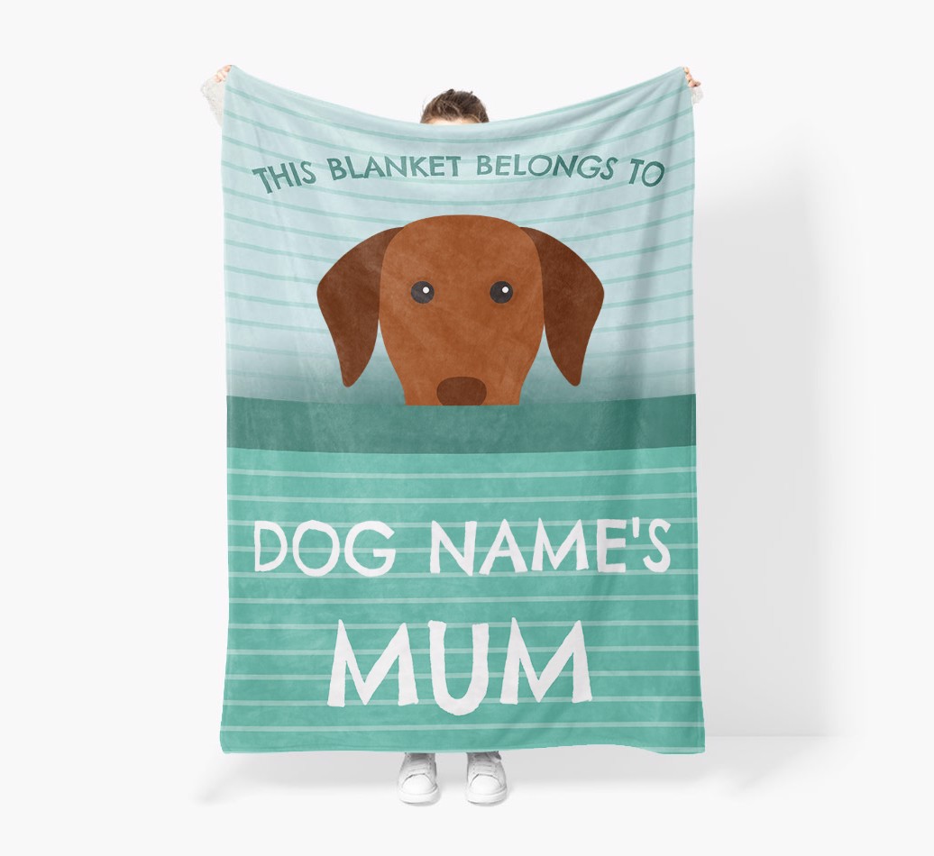 'This Blanket Belongs To...' - Personalized {breedFullName} Blanket: Premium Sherpa Fleece