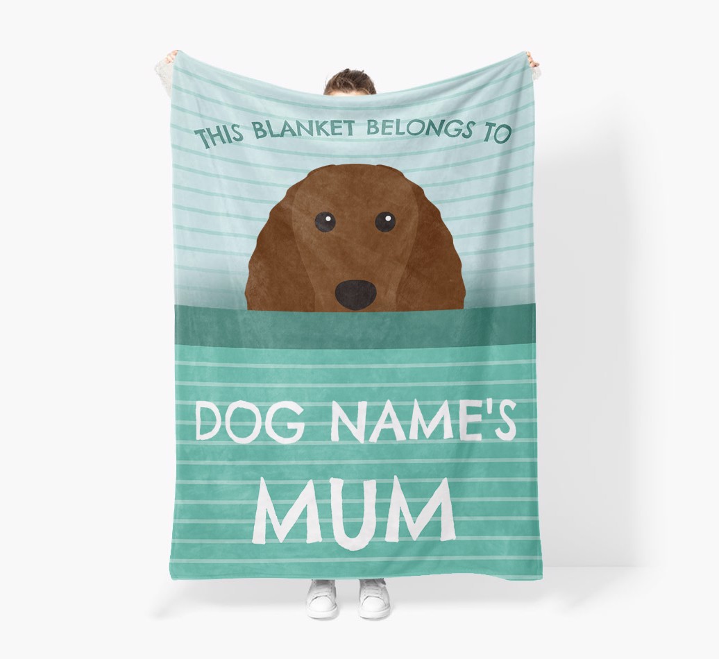 'This Blanket Belongs To...' - Personalized {breedFullName} Blanket: Premium Sherpa Fleece