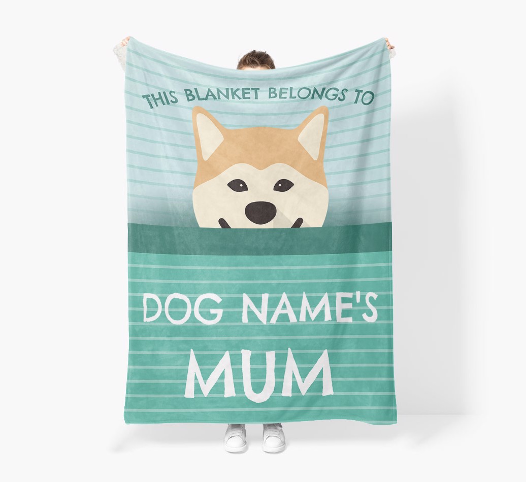 'This Blanket Belongs To...' - Personalised {breedFullName} Blanket: Premium Sherpa Fleece
