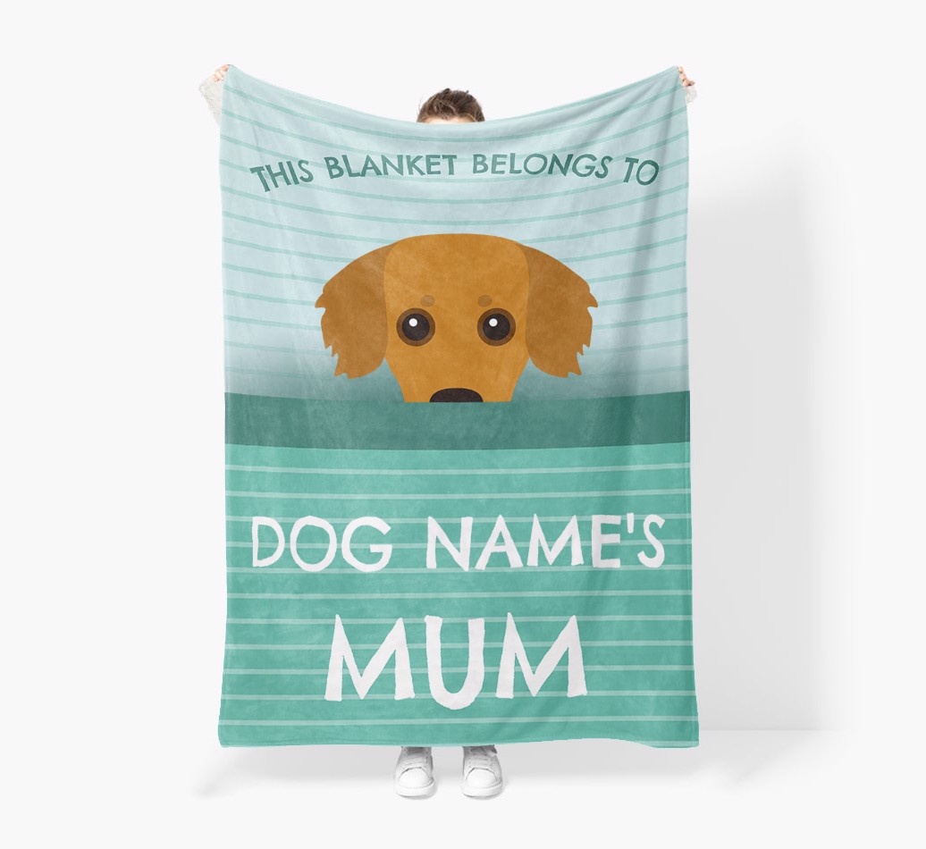 'This Blanket Belongs To...' - Personalised {breedFullName} Blanket: Premium Sherpa Fleece