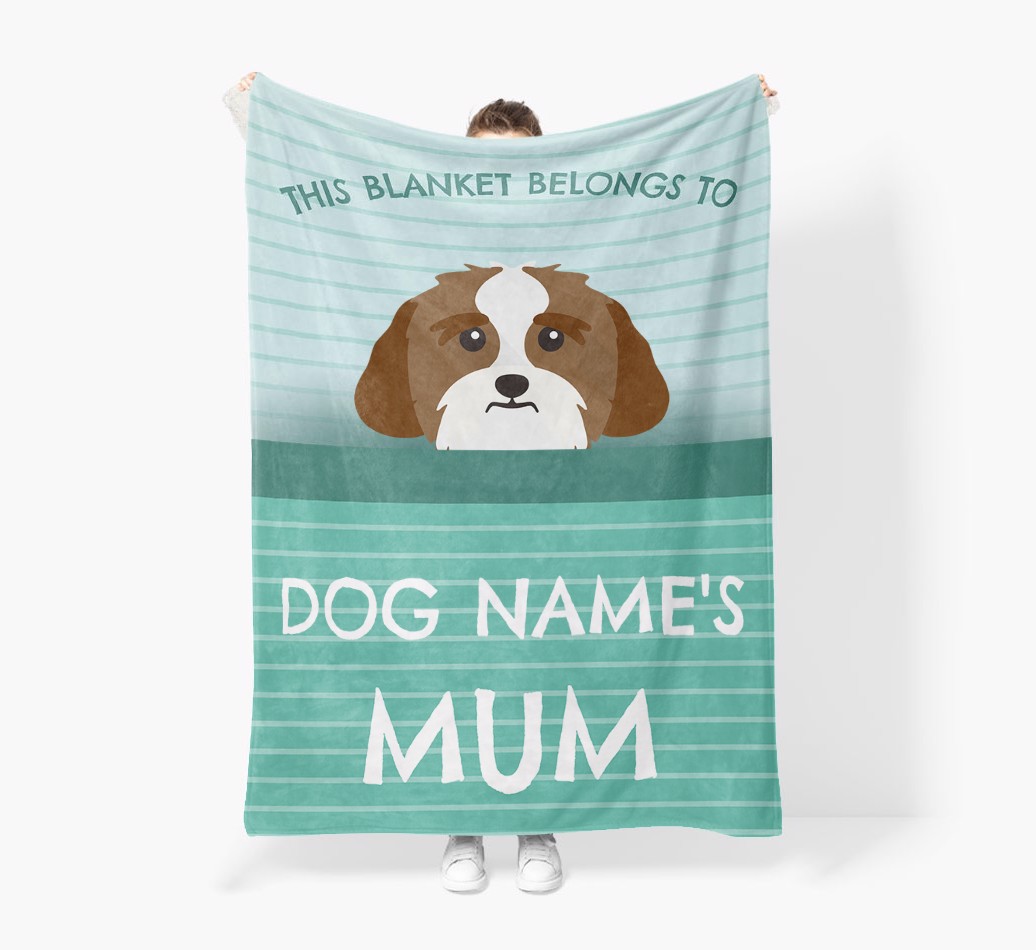 'This Blanket Belongs To...' - Personalised {breedFullName} Blanket: Premium Sherpa Fleece