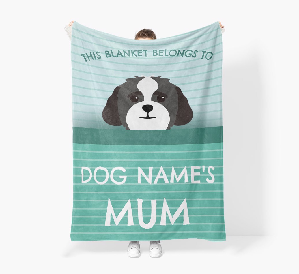 'This Blanket Belongs To...' - Personalised {breedFullName} Blanket: Premium Sherpa Fleece