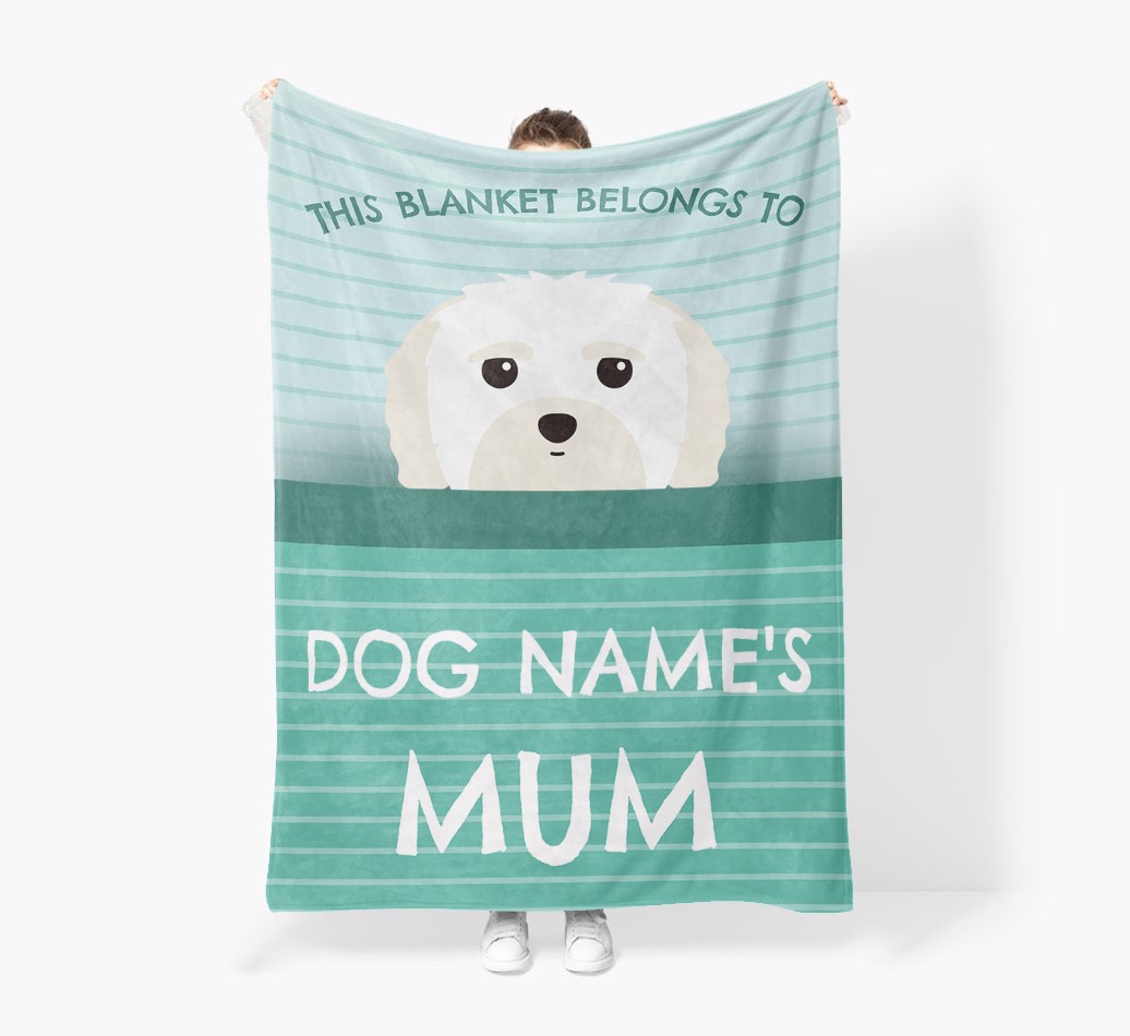 'This Blanket Belongs To...' - Personalised {breedFullName} Blanket: Premium Sherpa Fleece