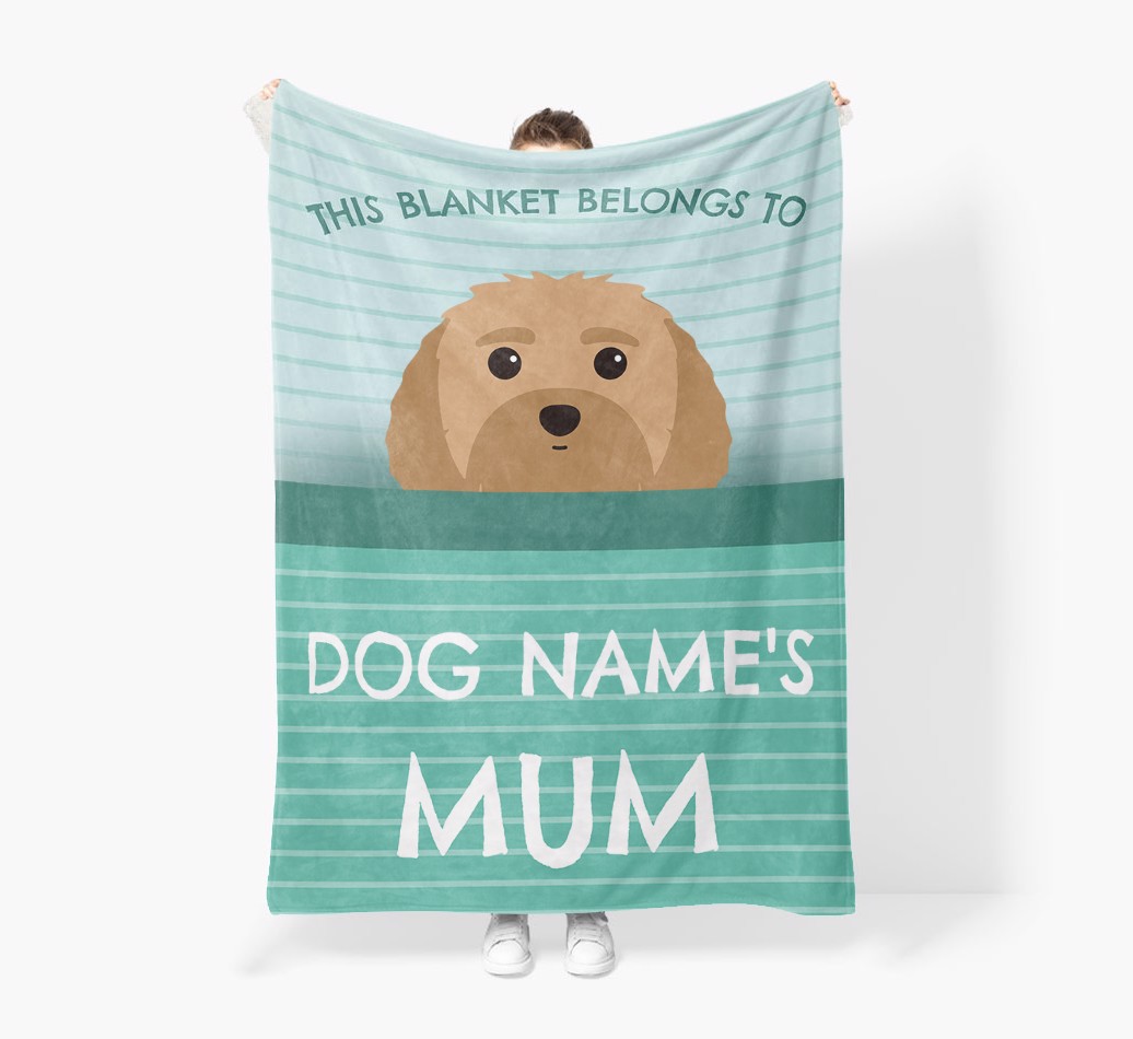 'This Blanket Belongs To...' - Personalized {breedFullName} Blanket: Premium Sherpa Fleece
