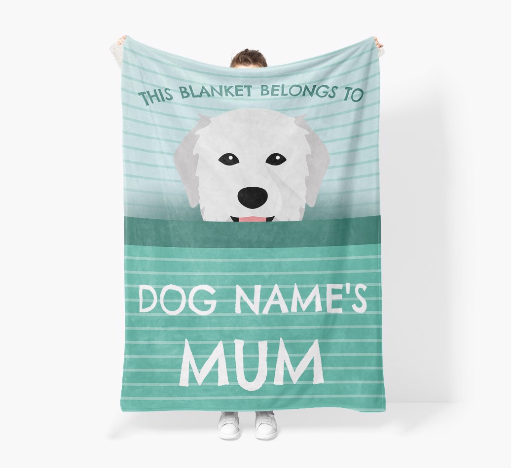'This Blanket Belongs To...' - Personalised {breedFullName} Blanket: Premium Sherpa Fleece