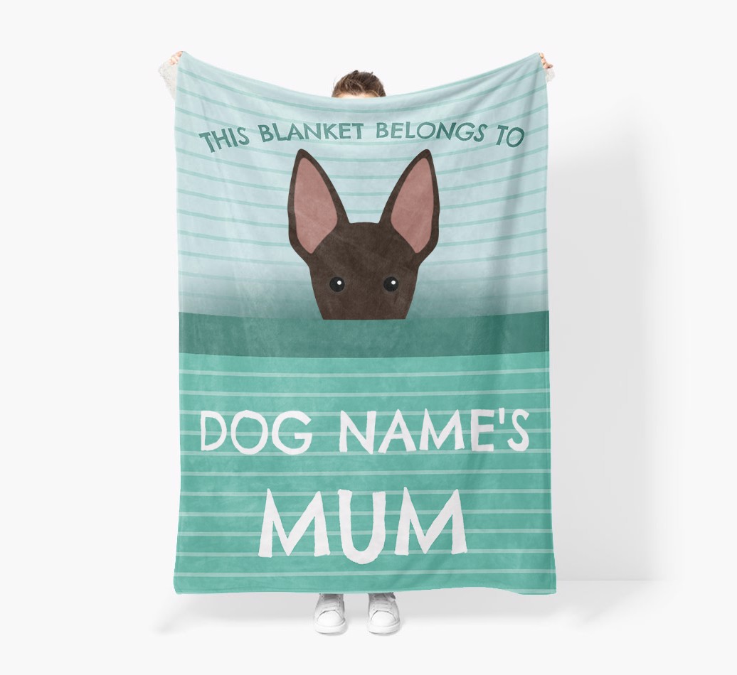 'This Blanket Belongs To...' - Personalised {breedFullName} Blanket: Premium Sherpa Fleece