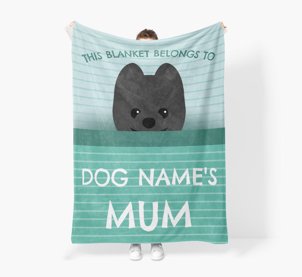 'This Blanket Belongs To...' - Personalised {breedFullName} Blanket: Premium Sherpa Fleece