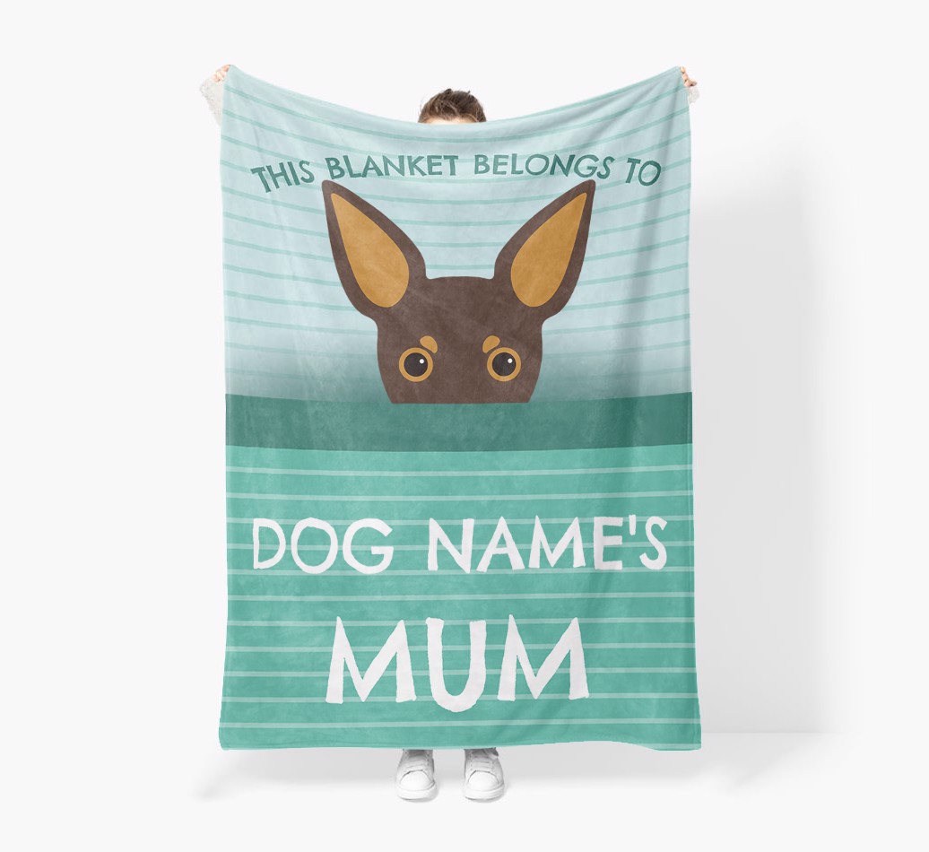 'This Blanket Belongs To...' - Personalised {breedFullName} Blanket: Premium Sherpa Fleece