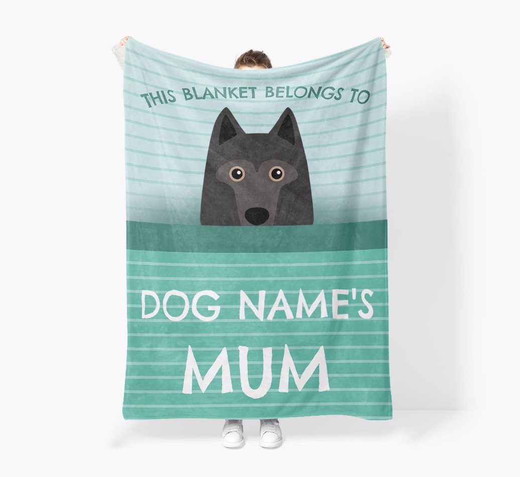 'This Blanket Belongs To...' - Personalised {breedFullName} Blanket: Premium Sherpa Fleece