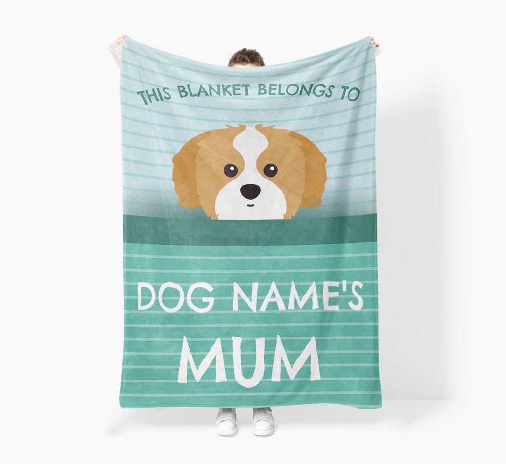 'This Blanket Belongs To...' - Personalized {breedFullName} Blanket: Premium Sherpa Fleece