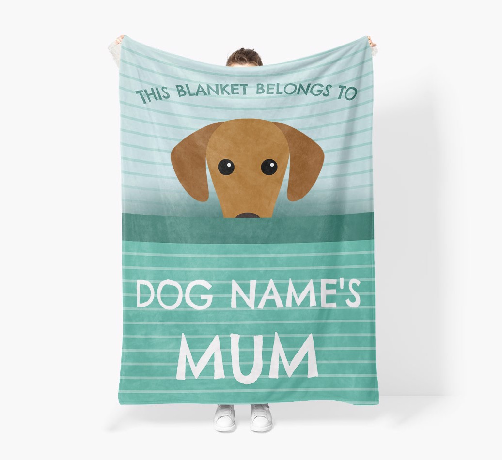 'This Blanket Belongs To...' - Personalized {breedFullName} Blanket: Premium Sherpa Fleece