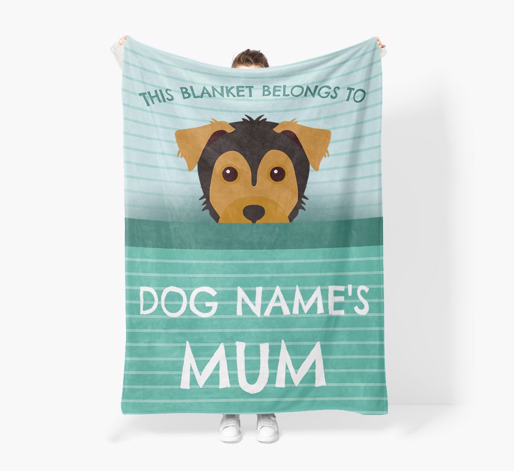 'This Blanket Belongs To...' - Personalized {breedFullName} Blanket: Premium Sherpa Fleece