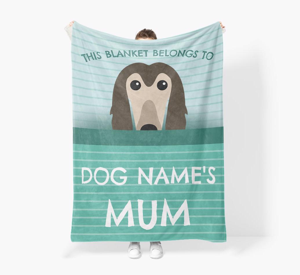'This Blanket Belongs To...' - Personalized {breedFullName} Blanket: Premium Sherpa Fleece