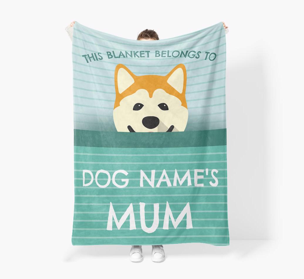 'This Blanket Belongs To...' - Personalized {breedFullName} Blanket: Premium Sherpa Fleece