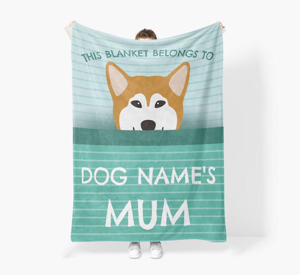 'This Blanket Belongs To...' - Personalized {breedFullName} Blanket: Premium Sherpa Fleece