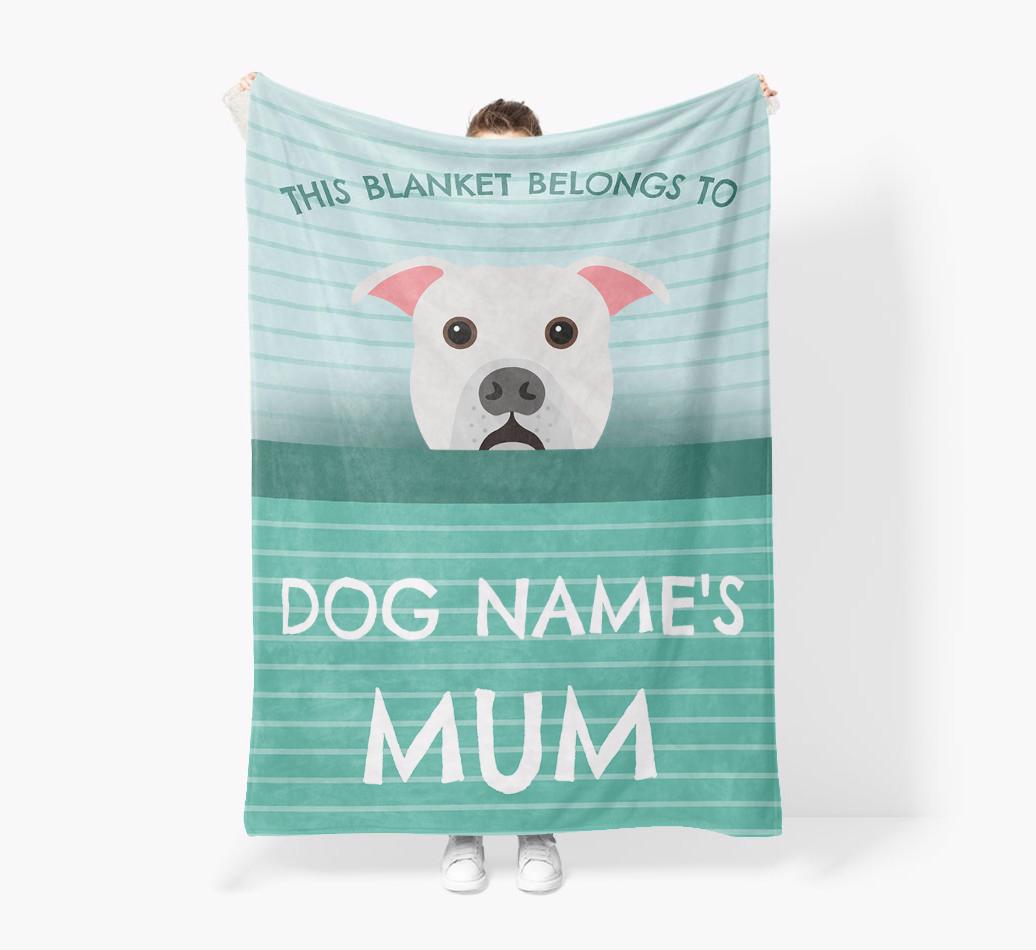 'This Blanket Belongs To...' - Personalized {breedFullName} Blanket: Premium Sherpa Fleece