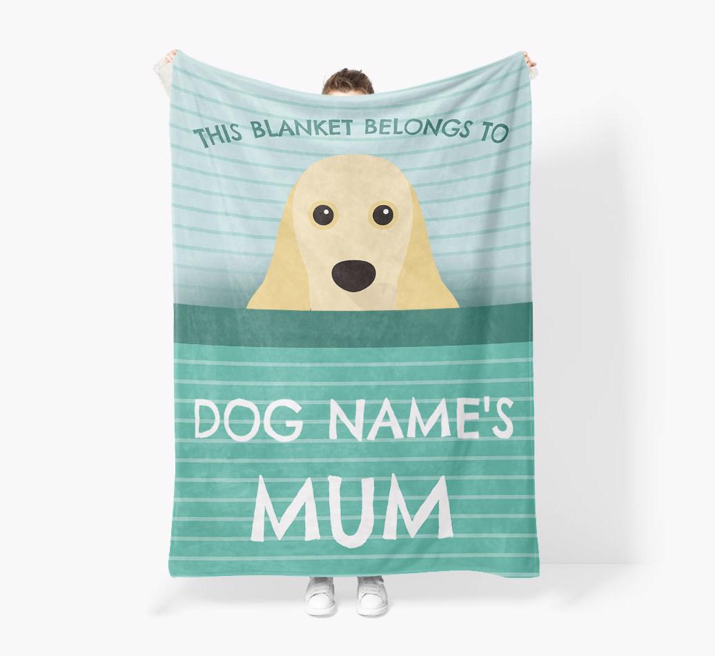 'This Blanket Belongs To...' - Personalized {breedFullName} Blanket: Premium Sherpa Fleece