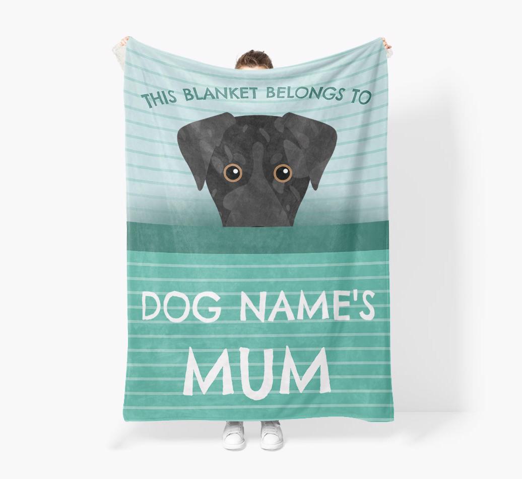 'This Blanket Belongs To...' - Personalized {breedFullName} Blanket: Premium Sherpa Fleece