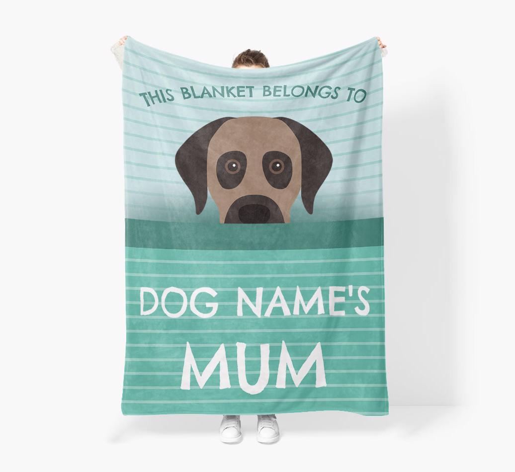 'This Blanket Belongs To...' - Personalized {breedFullName} Blanket: Premium Sherpa Fleece