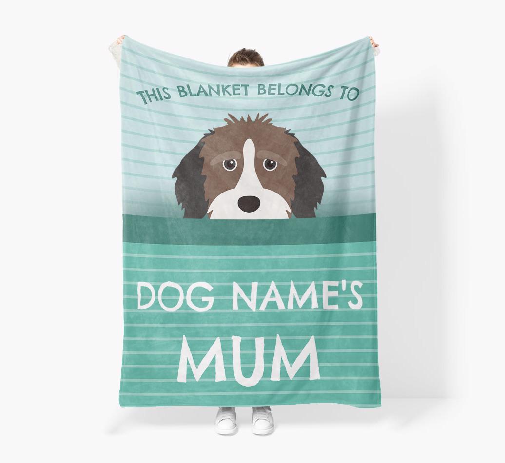 'This Blanket Belongs To...' - Personalized {breedFullName} Blanket: Premium Sherpa Fleece
