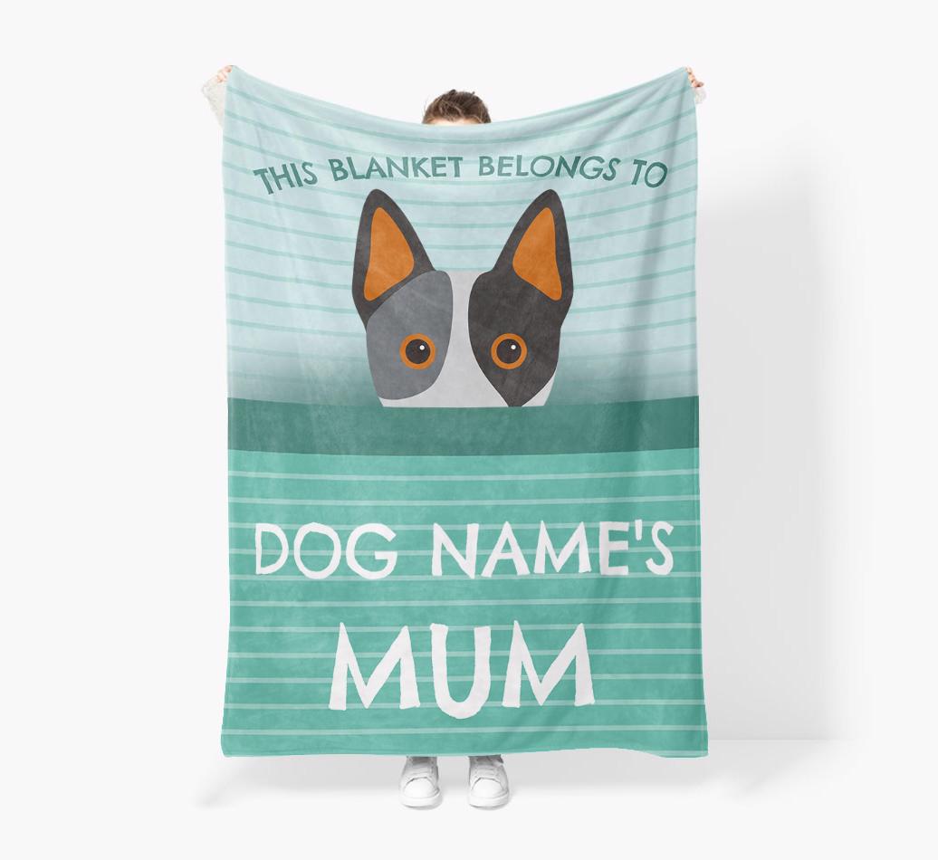 'This Blanket Belongs To...' - Personalized {breedFullName} Blanket: Premium Sherpa Fleece