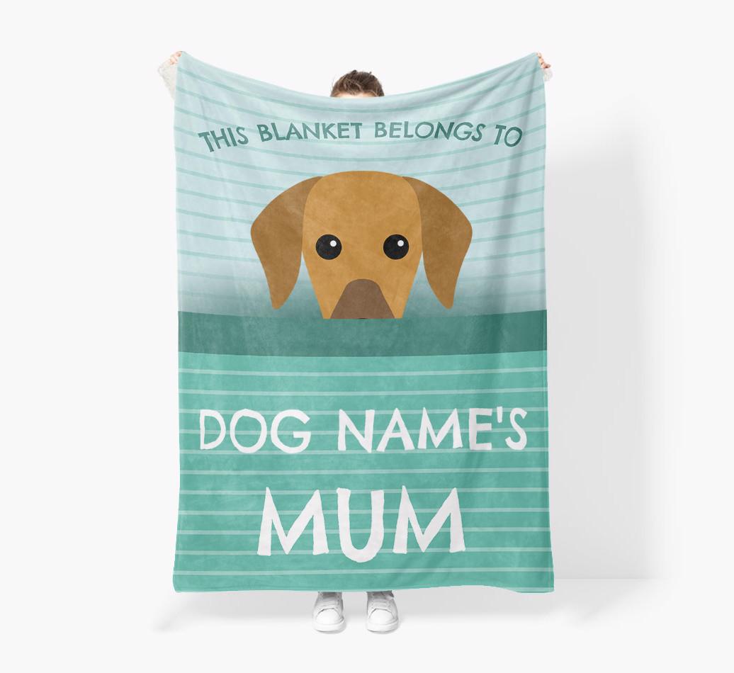 'This Blanket Belongs To...' - Personalized {breedFullName} Blanket: Premium Sherpa Fleece