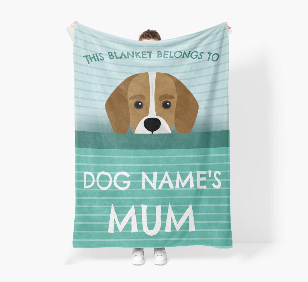 'This Blanket Belongs To...' - Personalized {breedFullName} Blanket: Premium Sherpa Fleece