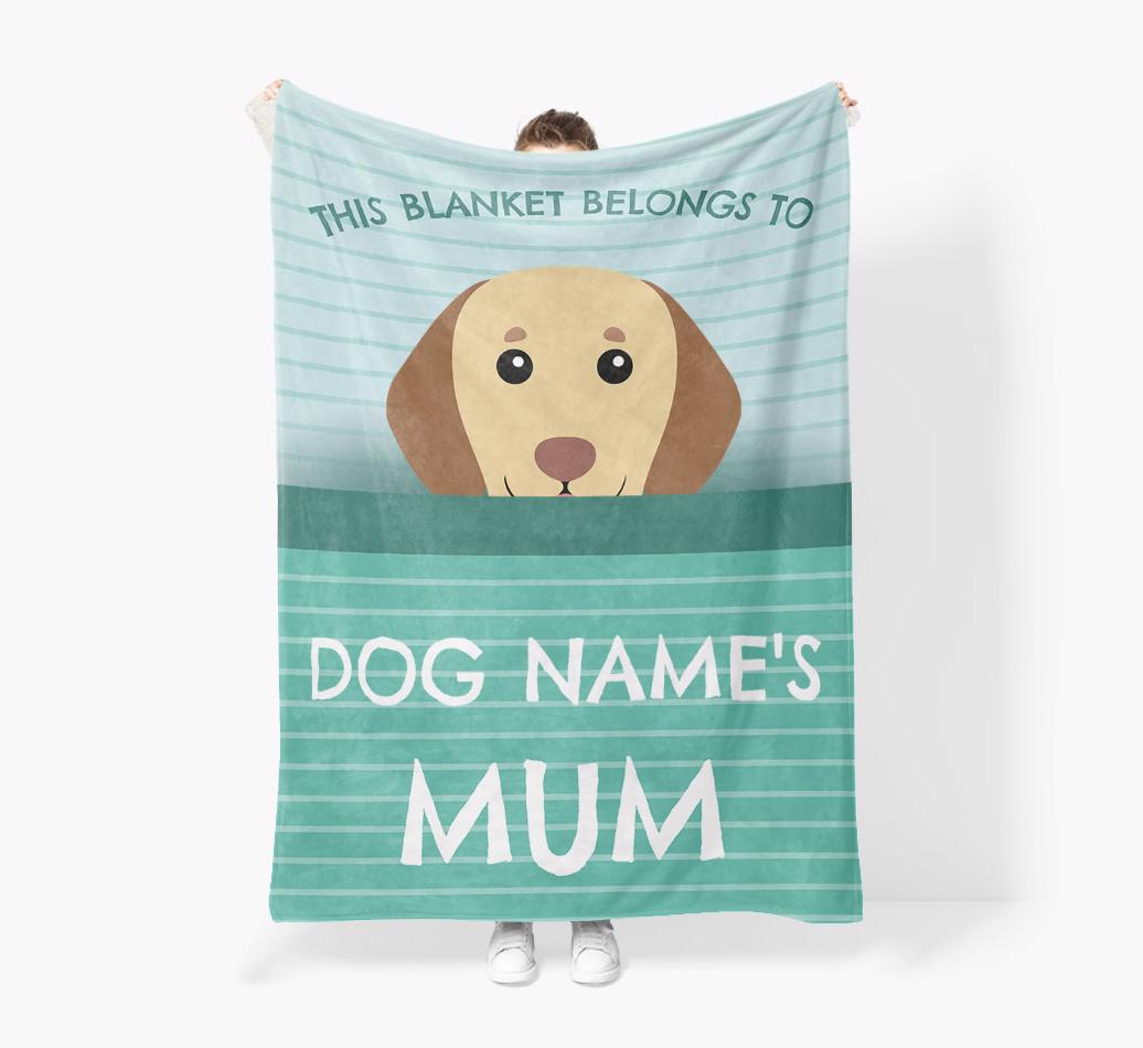 'This Blanket Belongs To...' - Personalized {breedFullName} Blanket: Premium Sherpa Fleece