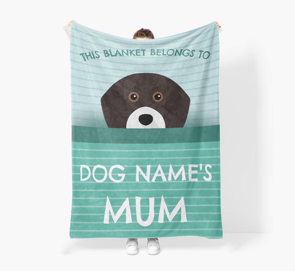 'This Blanket Belongs To...' - Personalized {breedFullName} Blanket: Premium Sherpa Fleece