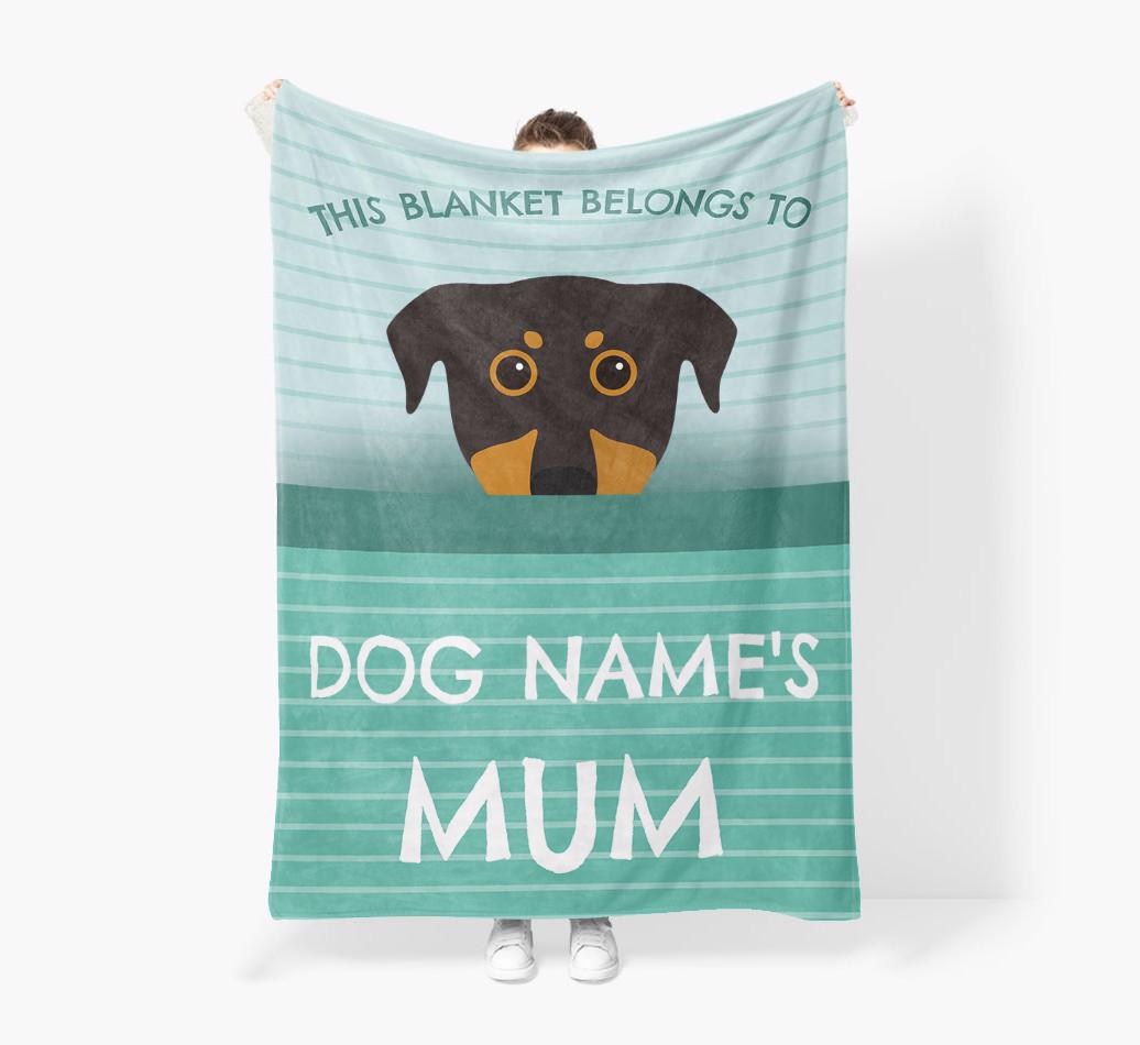 'This Blanket Belongs To...' - Personalized {breedFullName} Blanket: Premium Sherpa Fleece