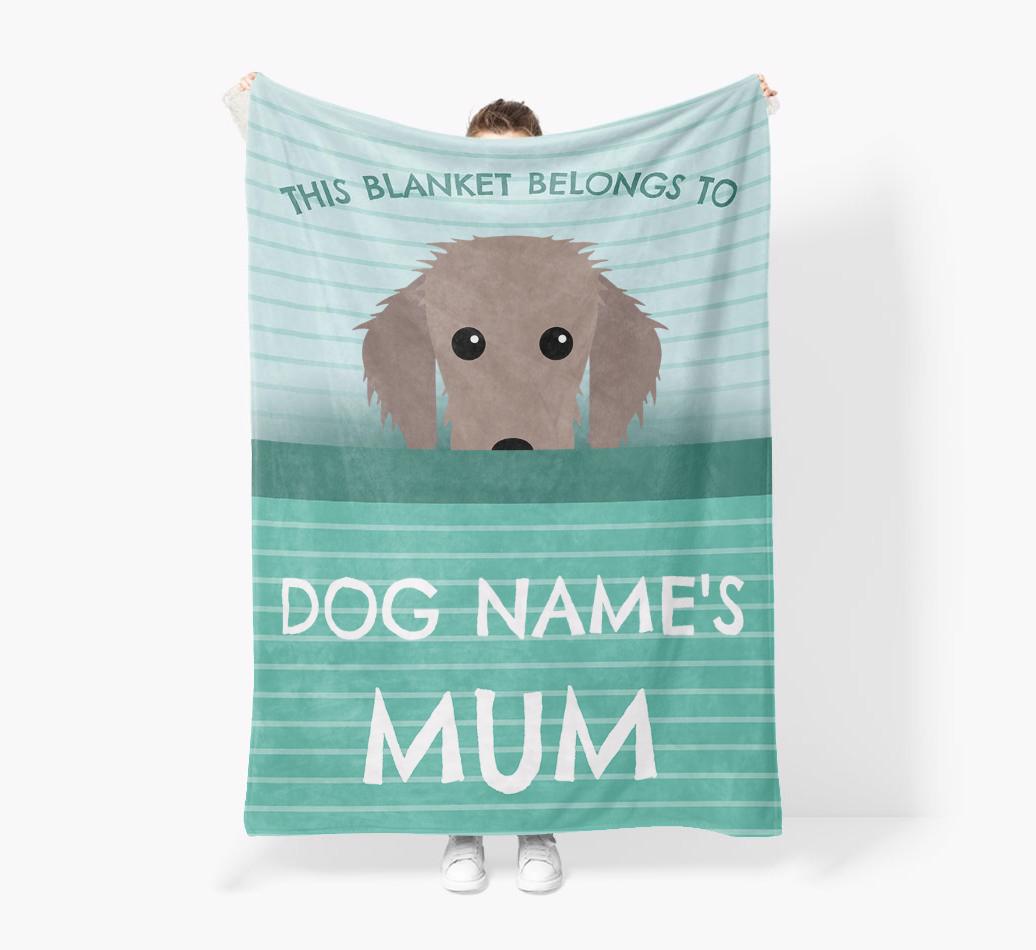 'This Blanket Belongs To...' - Personalized {breedFullName} Blanket: Premium Sherpa Fleece