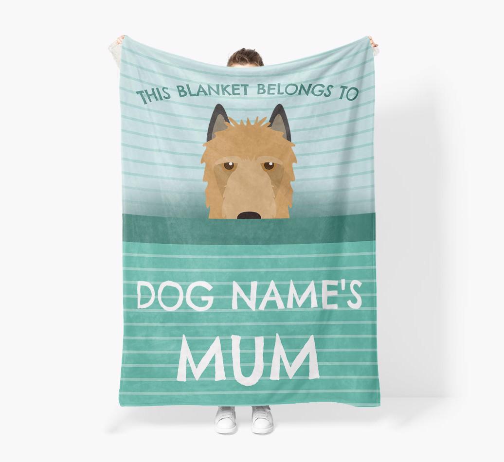 'This Blanket Belongs To...' - Personalized {breedFullName} Blanket: Premium Sherpa Fleece