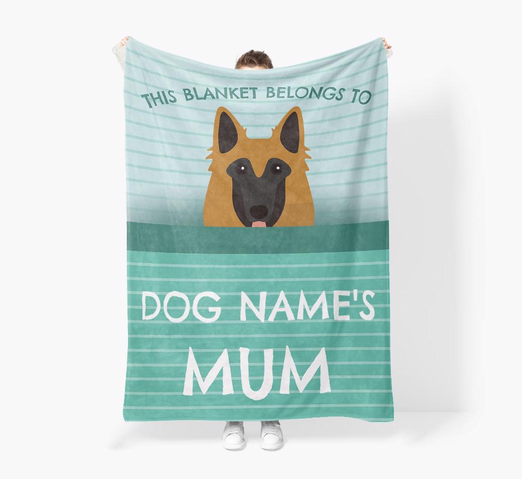 'This Blanket Belongs To...' - Personalized {breedFullName} Blanket: Premium Sherpa Fleece