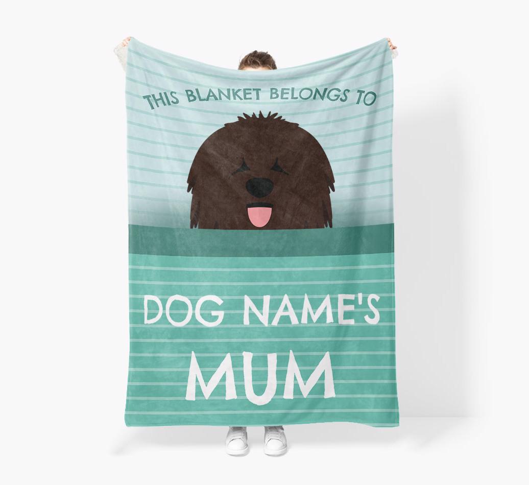 'This Blanket Belongs To...' - Personalized {breedFullName} Blanket: Premium Sherpa Fleece