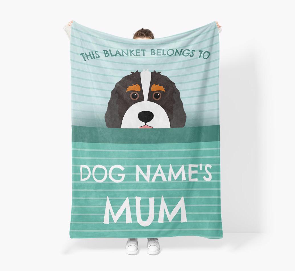 'This Blanket Belongs To...' - Personalized {breedFullName} Blanket: Premium Sherpa Fleece