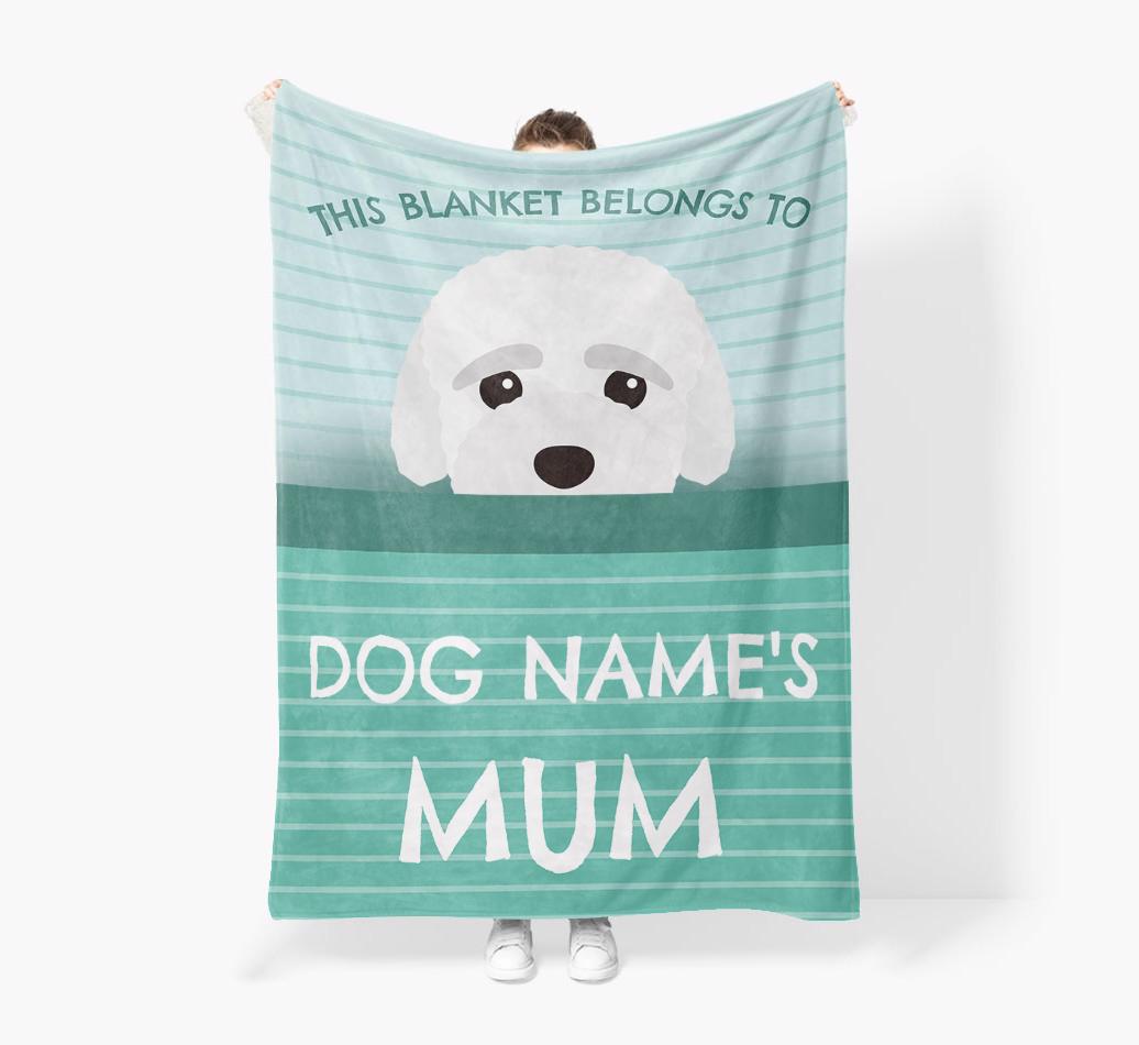 'This Blanket Belongs To...' - Personalized {breedFullName} Blanket: Premium Sherpa Fleece