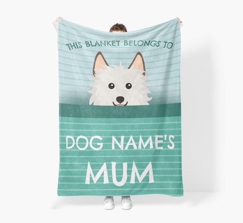 'This Blanket Belongs To...' - Personalized {breedFullName} Blanket: Premium Sherpa Fleece
