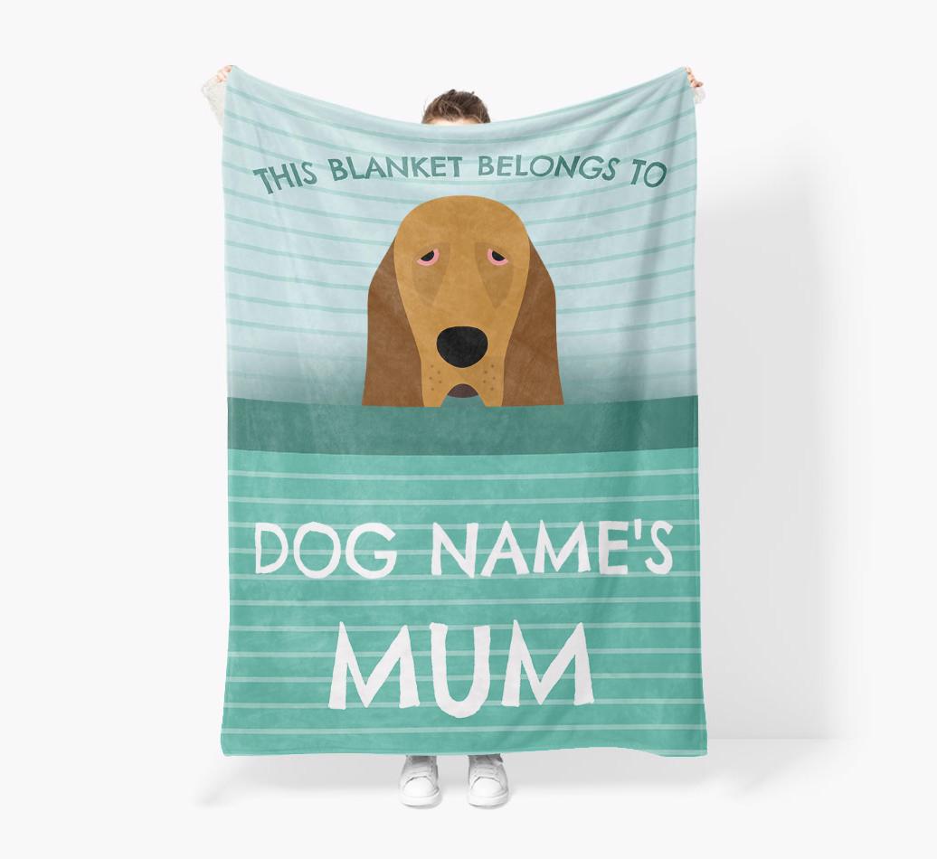 'This Blanket Belongs To...' - Personalized {breedFullName} Blanket: Premium Sherpa Fleece